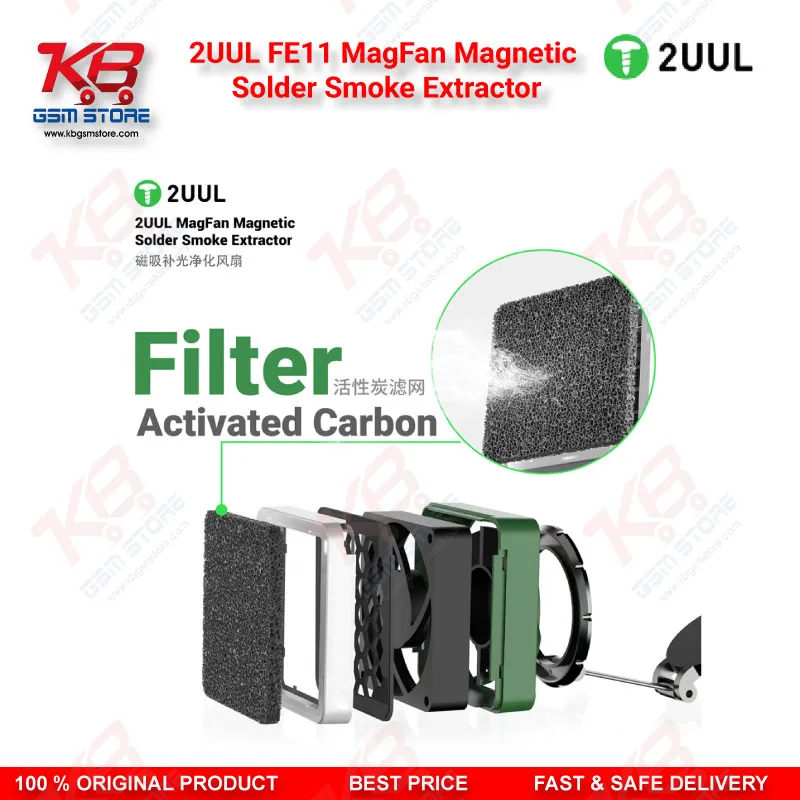 2UUL FE11 MagFan Magnetic Solder Smoke Extractor Pakistan