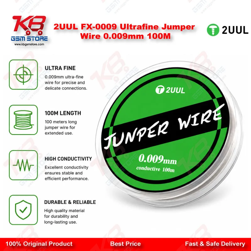 2UUL FX-0009 Ultrafine Jumper Wire 0.009mm 100M