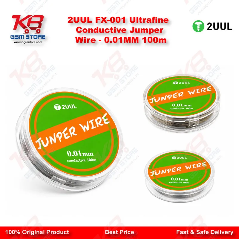 2UUL FX-001 Ultrafine Conductive Jumper Wire – 0.01MM 100m