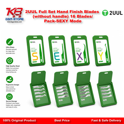 2UUL Full Set Hand Finish Blades (without handle) 16 Blades/Pack-SEXY Mode