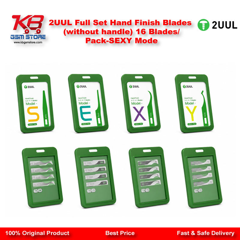 2UUL Full Set Hand Finish Blades (without handle) 16 Blades/Pack-SEXY Mode