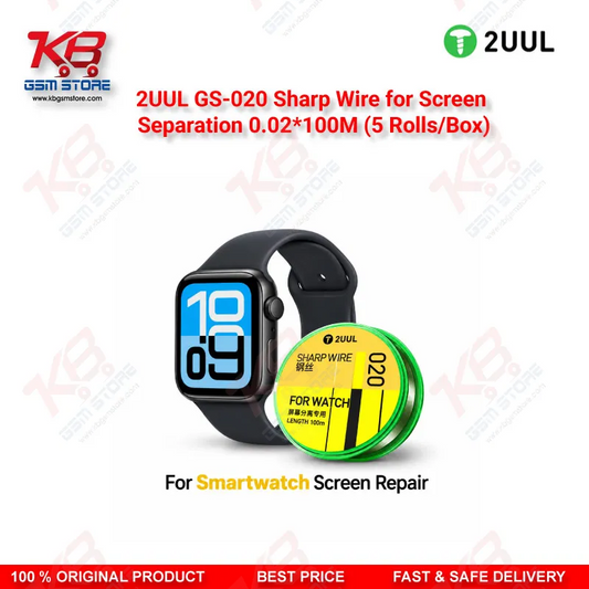 2UUL GS-020 Sharp Wire for Screen Separation 0.02mm x 100M (5 Rolls/Box)