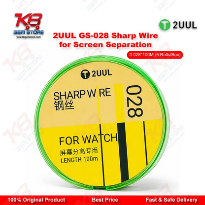 2UUL GS-028 Diamond Sharp Wire for Screen Separation 0.028mm x 100M (5 Rolls/Box)