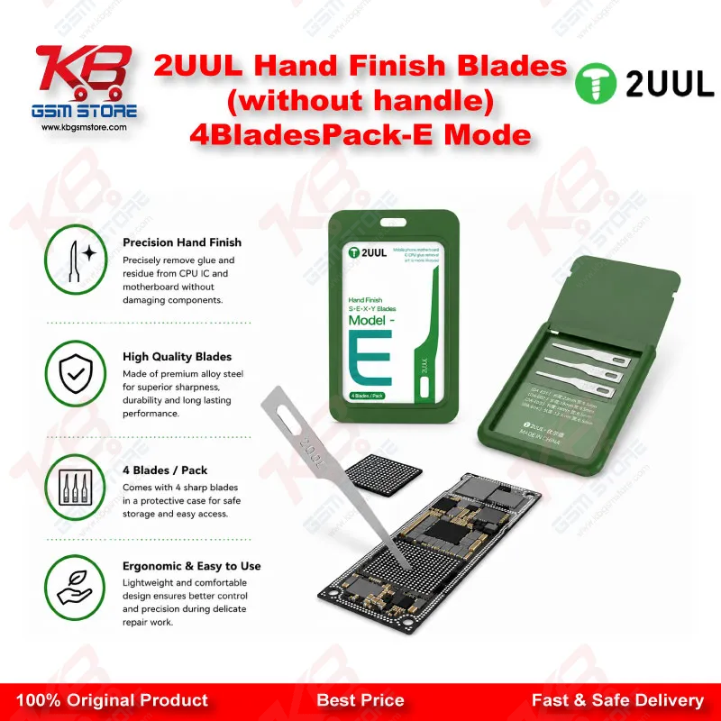2UUL Hand Finish Blades (without handle) 4BladesPack-E Mode