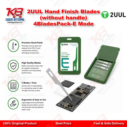 2UUL Hand Finish Blades (without handle) 4BladesPack-E Mode