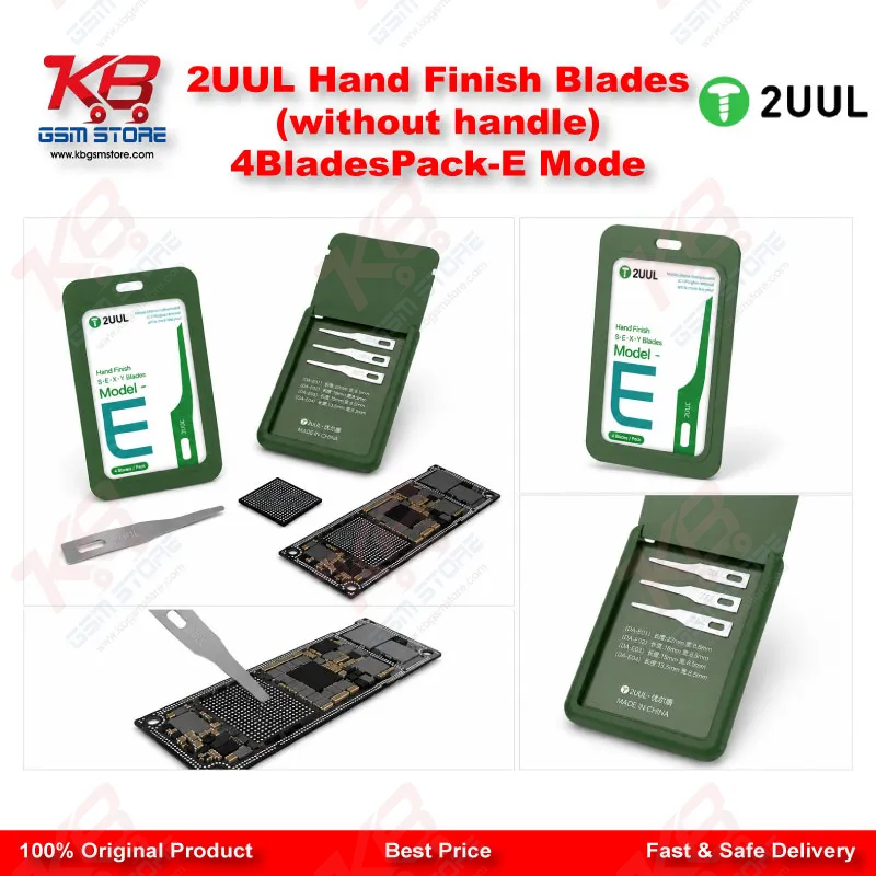 2UUL Hand Finish Blades (without handle) 4BladesPack-E Mode