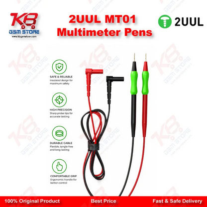 2UUL MT01 Multimeter Pen 1000V Gold-Plated Probe Tip