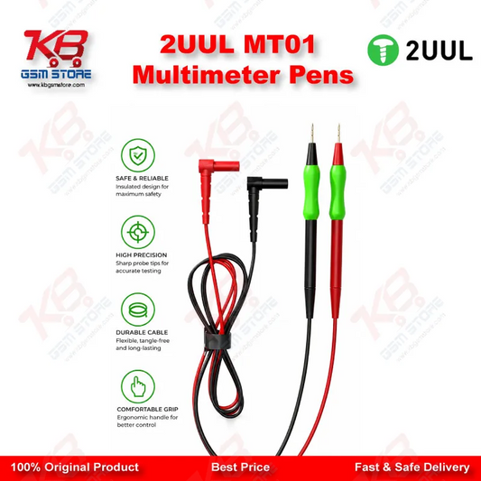 2UUL MT01 Multimeter Pen 1000V Gold-Plated Probe Tip