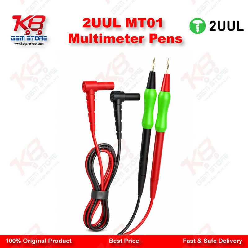 2UUL MT01 Multimeter Pen 1000V Gold-Plated Probe Tip
