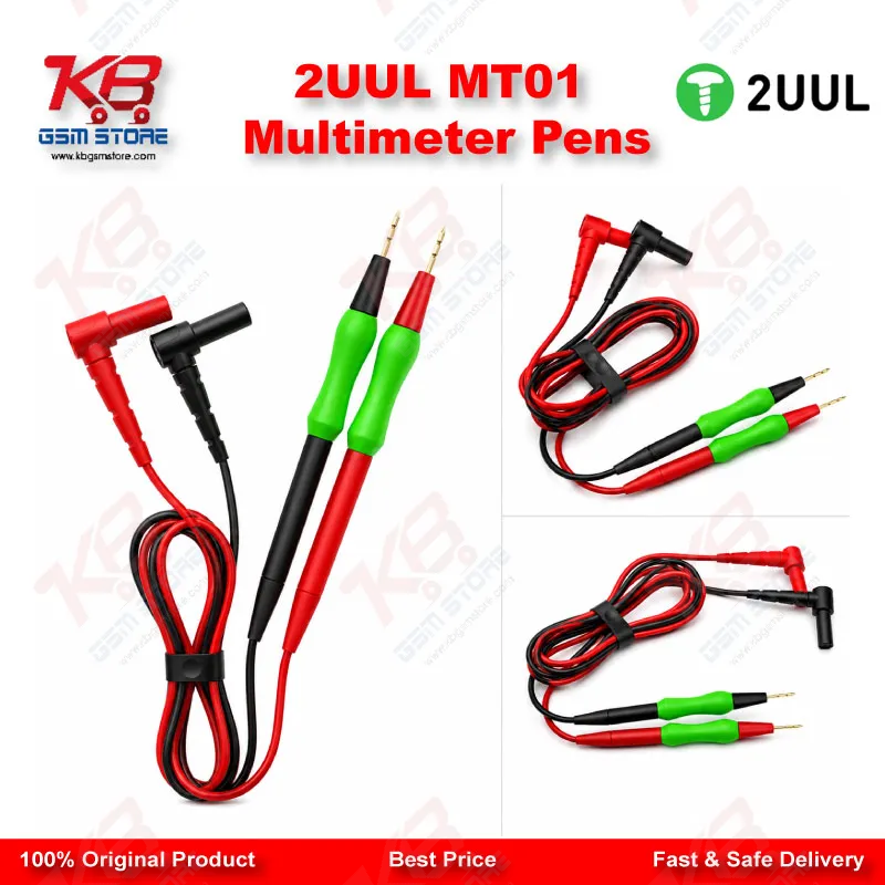 2UUL MT01 Multimeter Pen 1000V Gold-Plated Probe Tip