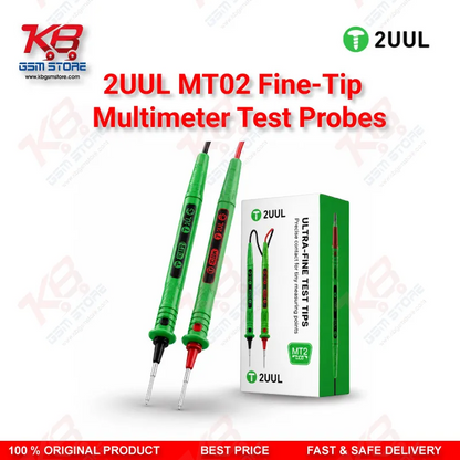 2UUL MT02 Fine-Tip Multimeter Test Probes – Nickel-Plated Precision PCB Test Pen