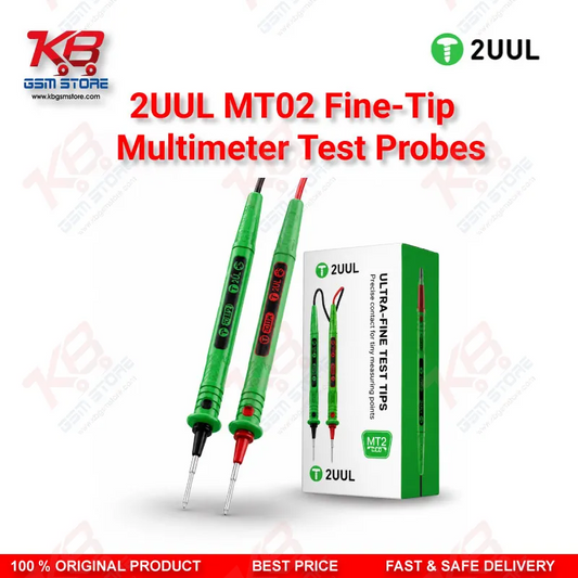 2UUL MT02 Fine-Tip Multimeter Test Probes – Nickel-Plated Precision PCB Test Pen
