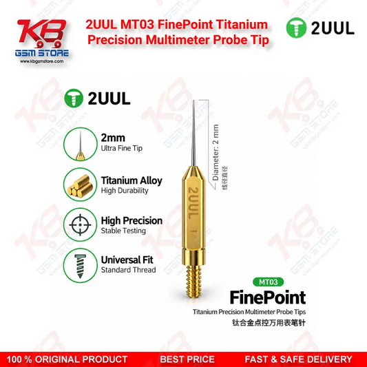 2UUL MT03 FinePoint Titanium Precision Multimeter Probe Tip