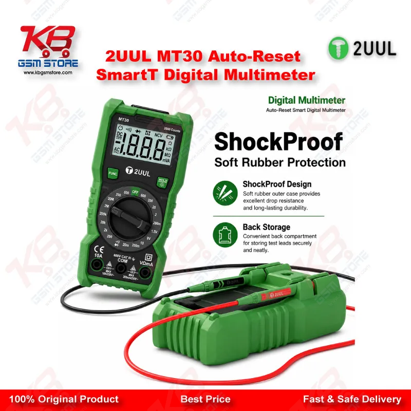 2UUL MT30 Auto-Reset Smart Digital Multimeter for Mobile PCB Repair