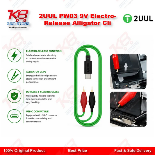 2UUL PW03 9V Electro-Release Alligator Cli