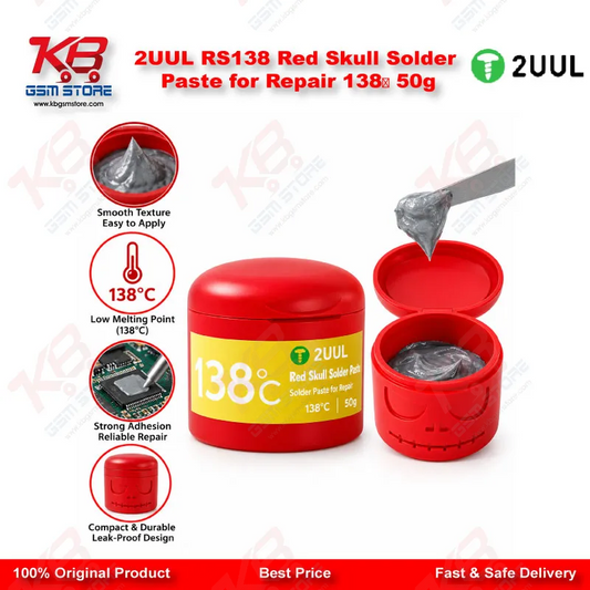 2UUL RS138 Red Skull Solder Paste for Repair 138℃ 50g