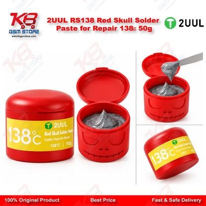 2UUL RS138 Red Skull Solder Paste for Repair 138℃ 50g