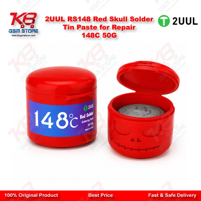 2UUL RS148 Red Skull Solder Tin Paste for Repair 148C 50G