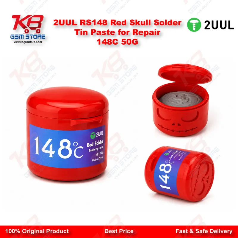 2UUL RS148 Red Skull Solder Tin Paste for Repair 148C 50G