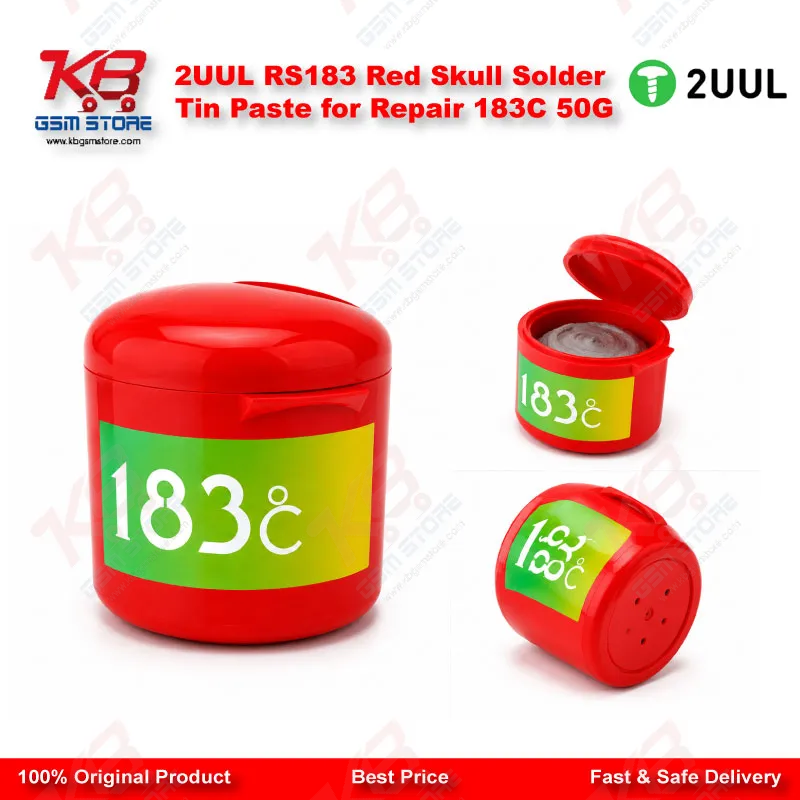 2UUL RS183 Red Skull Solder Tin Paste for Repair 183C 50G
