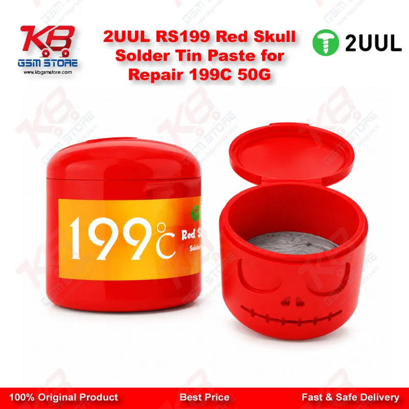 2UUL RS199 Red Skull Solder Tin Paste for Repair 199C 50G