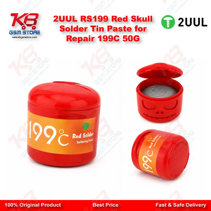 2UUL RS199 Red Skull Solder Tin Paste for Repair 199C 50G