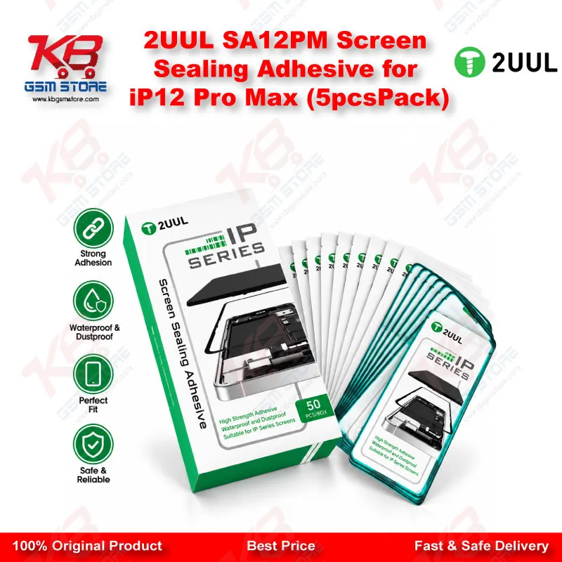 2UUL SA12PM Screen Sealing Adhesive for iP12 Pro Max (5pcs/Pack)