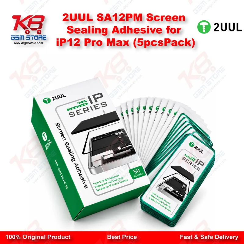2UUL SA12PM Screen Sealing Adhesive for iP12 Pro Max (5pcs/Pack)