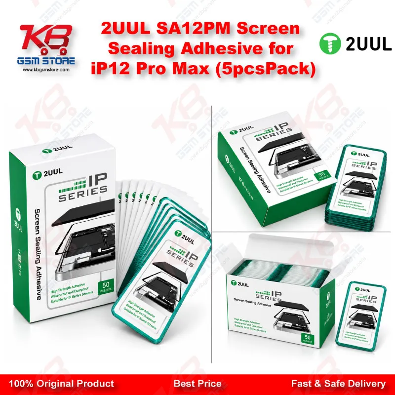 2UUL SA12PM Screen Sealing Adhesive for iP12 Pro Max (5pcs/Pack)