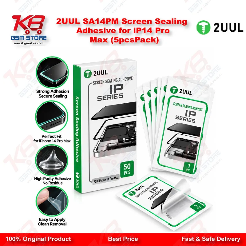 2UUL SA14PM Screen Sealing Adhesive for iP14 Pro Max (5pcs/Pack)