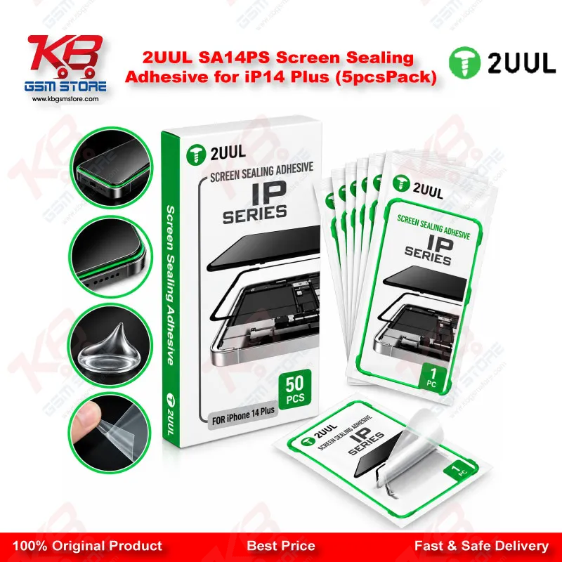 2UUL SA14PS Screen Sealing Adhesive for iP14 Plus (5pcs/Pack)