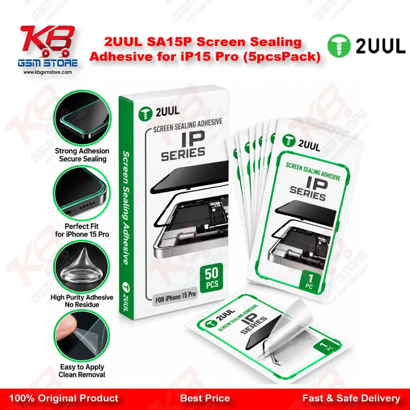 2UUL SA15P Screen Sealing Adhesive for iP15 Pro (5pcs/Pack)