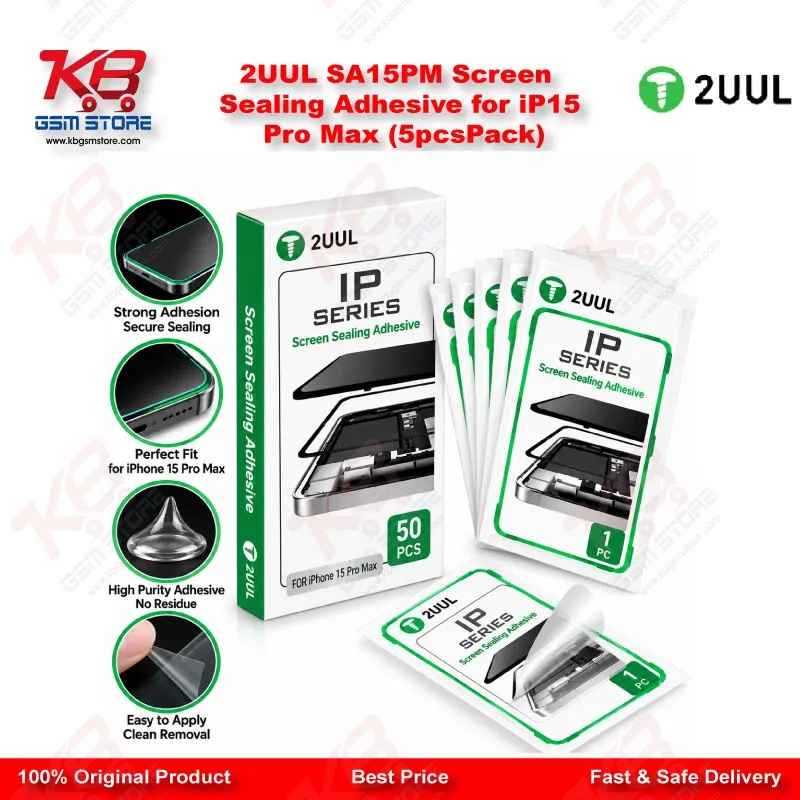 2UUL SA15PM Screen Sealing Adhesive for iP15 Pro Max (5pcs/Pack)