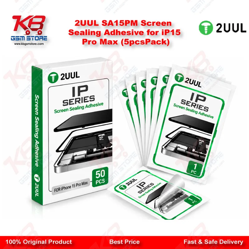 2UUL SA15PM Screen Sealing Adhesive for iP15 Pro Max (5pcs/Pack)