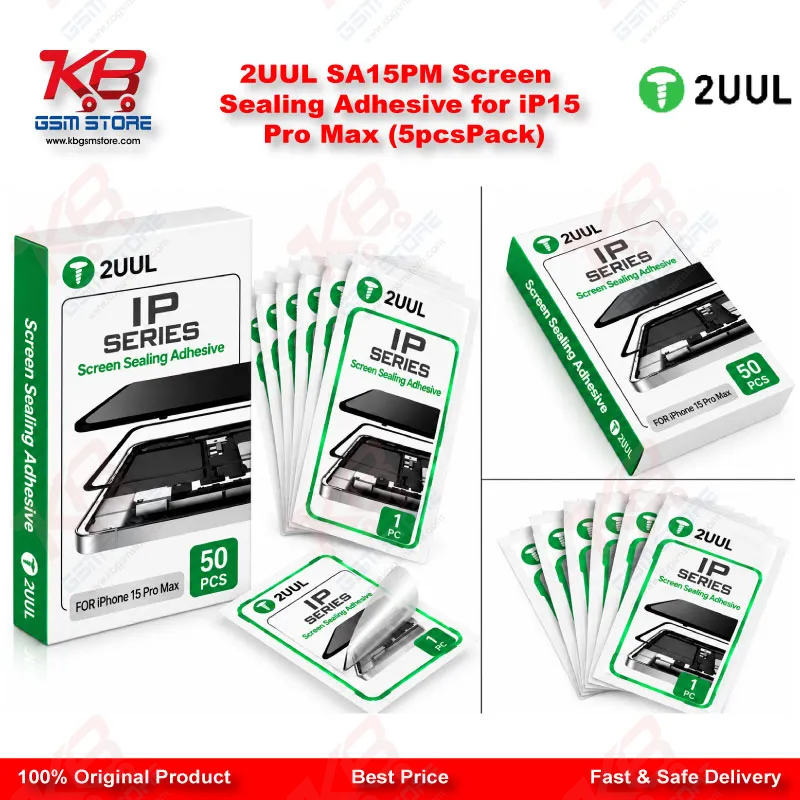 2UUL SA15PM Screen Sealing Adhesive for iP15 Pro Max (5pcs/Pack)