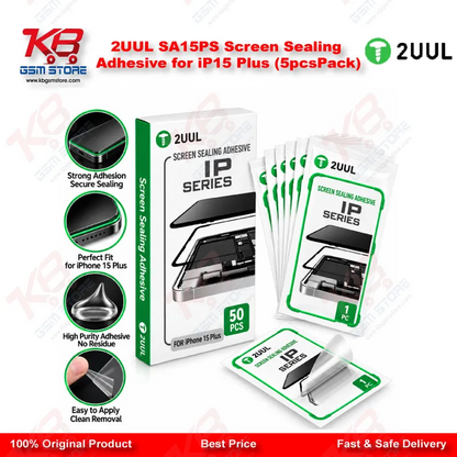 2UUL SA15PS Screen Sealing Adhesive for iP15 Plus (5pcs/Pack)