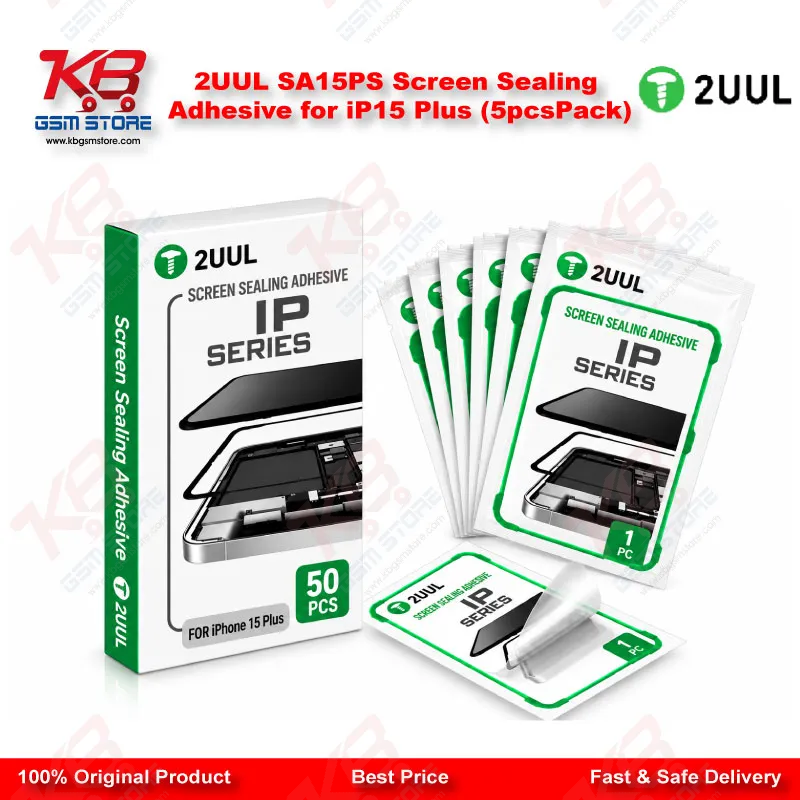 2UUL SA15PS Screen Sealing Adhesive for iP15 Plus (5pcs/Pack)
