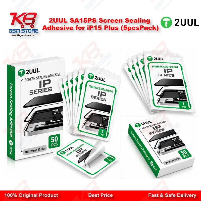 2UUL SA15PS Screen Sealing Adhesive for iP15 Plus (5pcs/Pack)