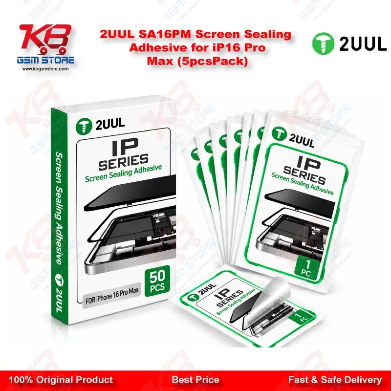 2UUL SA16PM Screen Sealing Adhesive for iP16 Pro Max (5pcs/Pack)