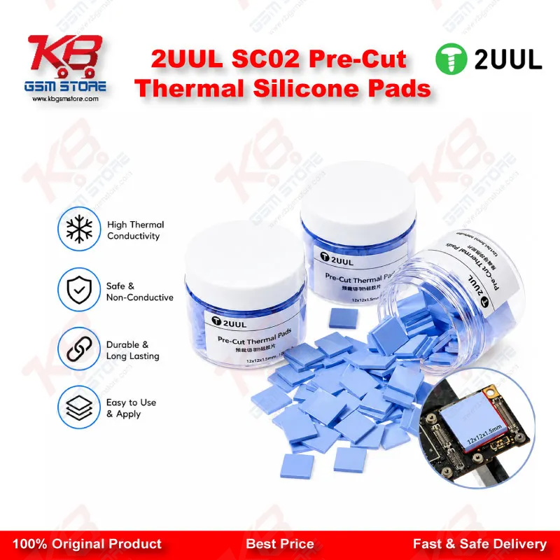 2UUL SC02 Pre-Cut Thermal Silicone Pads