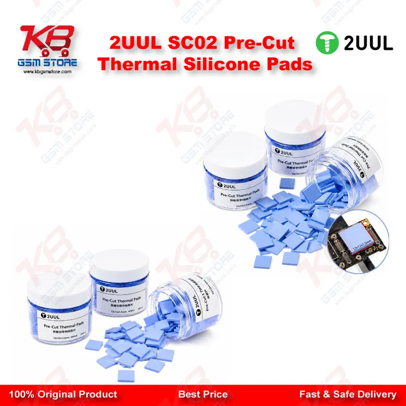 2UUL SC02 Pre-Cut Thermal Silicone Pads