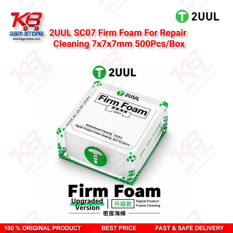 2UUL SC07 Firm Foam For Repair Cleaning 7x7x7mm 500Pcs/Box