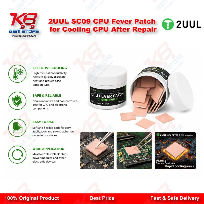 2UUL SC09 CPU Fever Patch for Cooling CPU After Repair