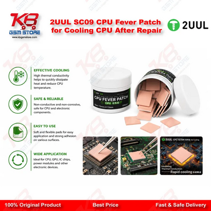 2UUL SC09 CPU Fever Patch for Cooling CPU After Repair