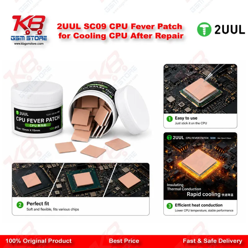 2UUL SC09 CPU Fever Patch for Cooling CPU After Repair
