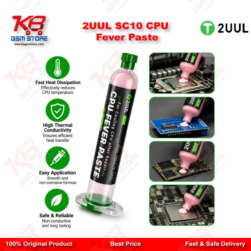 2UUL SC10 CPU Fever Paste 50g – Thermal Conductive Compound for PC, Phone & Tablet Repair