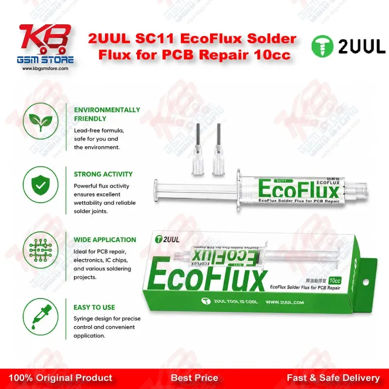 2UUL SC11 EcoFlux Solder Flux for PCB Repair 10cc