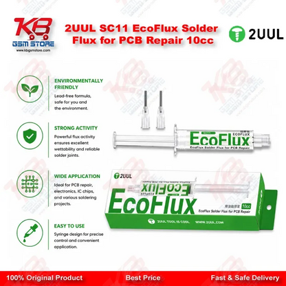 2UUL SC11 EcoFlux Solder Flux for PCB Repair 10cc