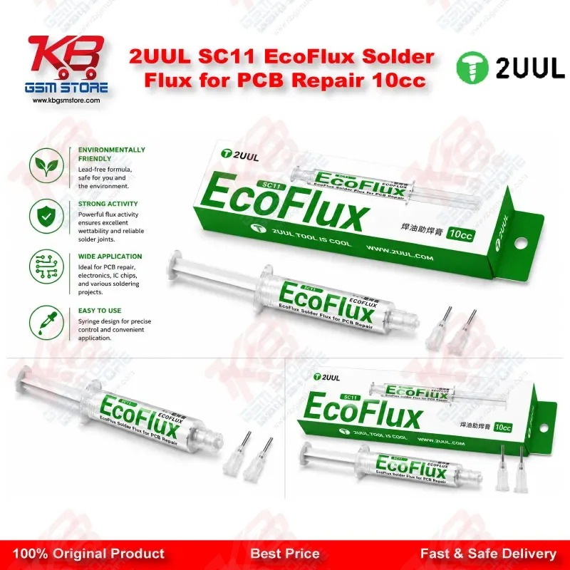 2UUL SC11 EcoFlux Solder Flux for PCB Repair 10cc
