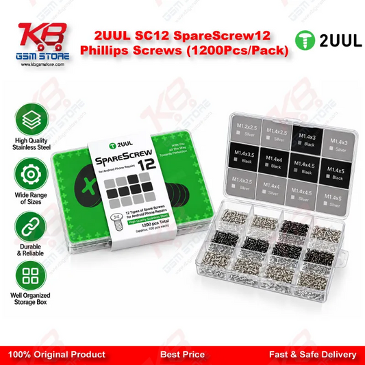 2UUL SC12 SpareScrew12 Phillips Screws (1200Pcs/Pack)